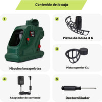 Furlihong 3819BH - Máquina portátil de pelotas de tenis - 5 ángulos ajustables, 2 niveles