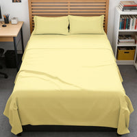 Full XL Sheets - 4 Piece Full XL Sheet Set - Breathable & Cooling - Yellow