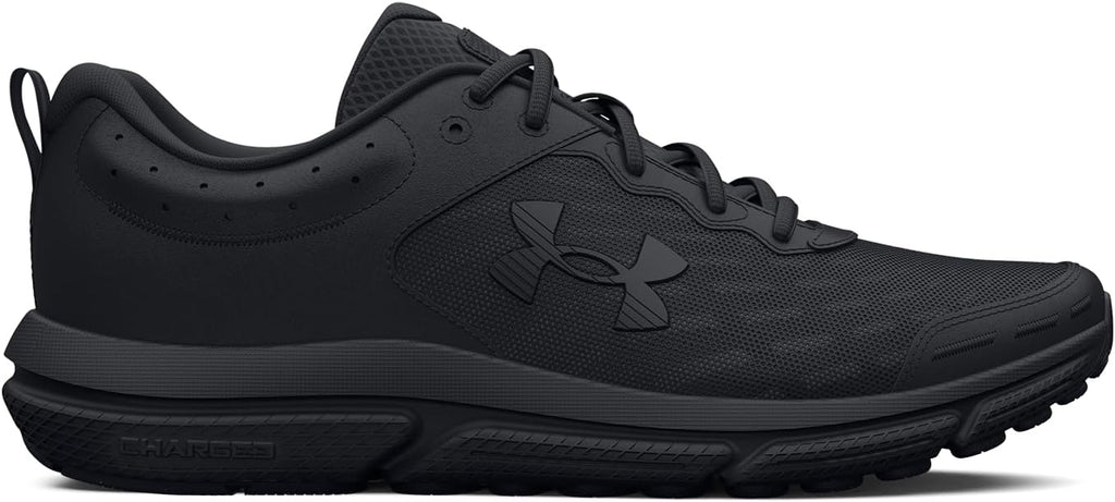 UNDER ARMOUR Womens Charged Assert 10 Running Shoe, Black/Black/Black, 6.5