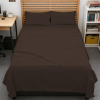 Full XL Sheets - 4 Piece Full XL Sheet Set - Breathable & Cooling - Brown