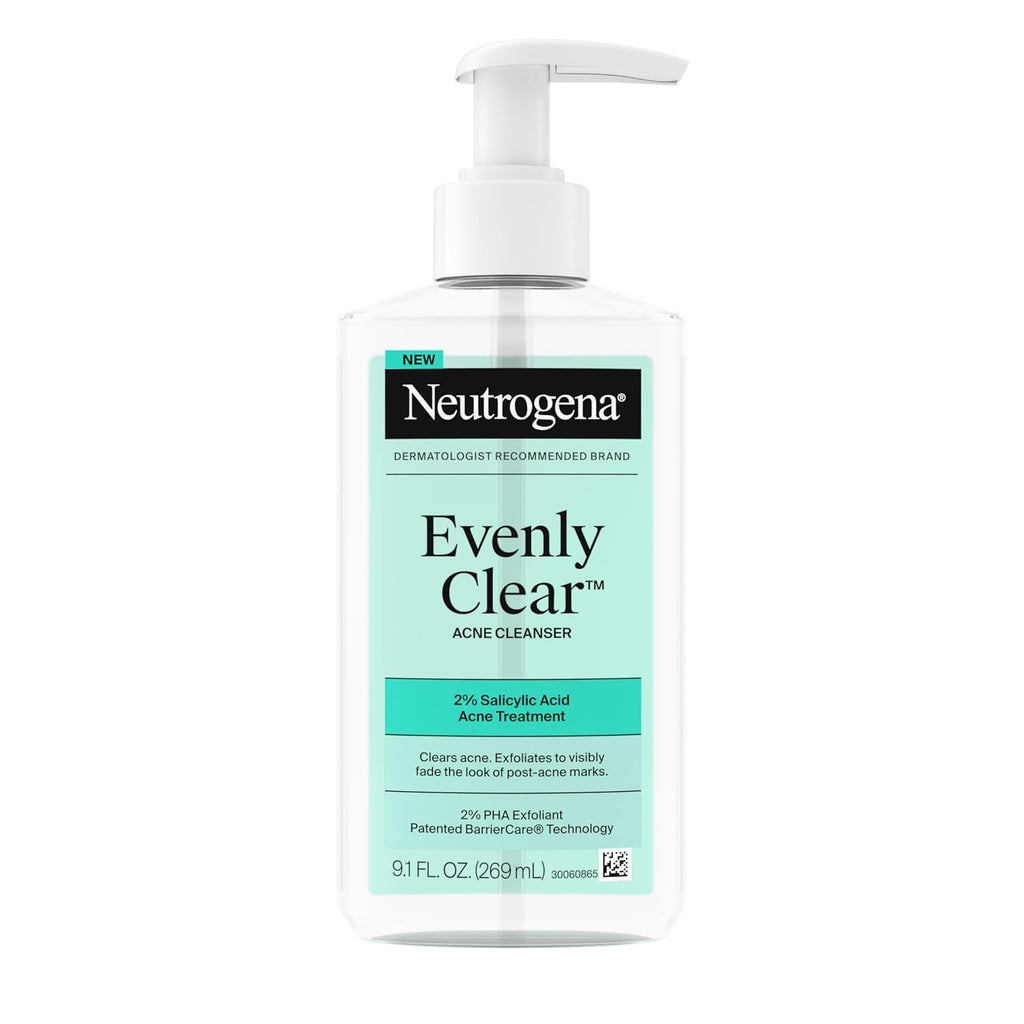 Neutrogena Evenly Clear Acne Cleanser, 9.1 fl. oz