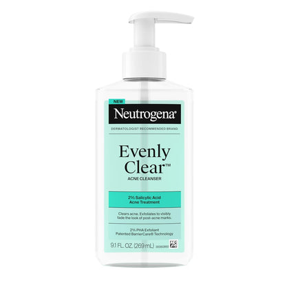 Neutrogena Evenly Clear Acne Cleanser, 9.1 fl. oz