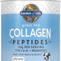 Garden of Life - Péptidos de colágeno en polvo a base de pasto – Polvo de colágeno insípido para mujeres hombres cabello piel uñas articulaciones, suplementos de proteína de colágeno hidrolizado, post