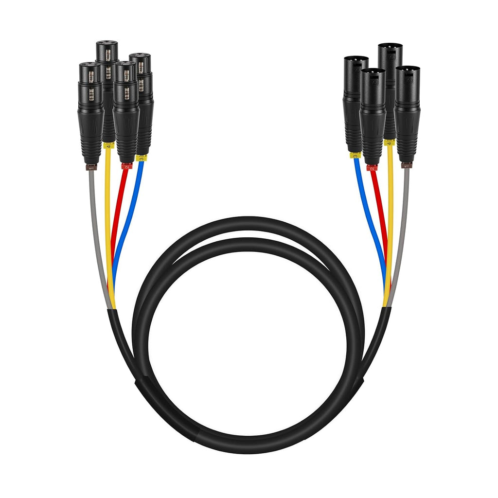 Phenyx Pro 4-Channel 6 ft XLR Microphone Snake Cable PCBL-4IN1-6