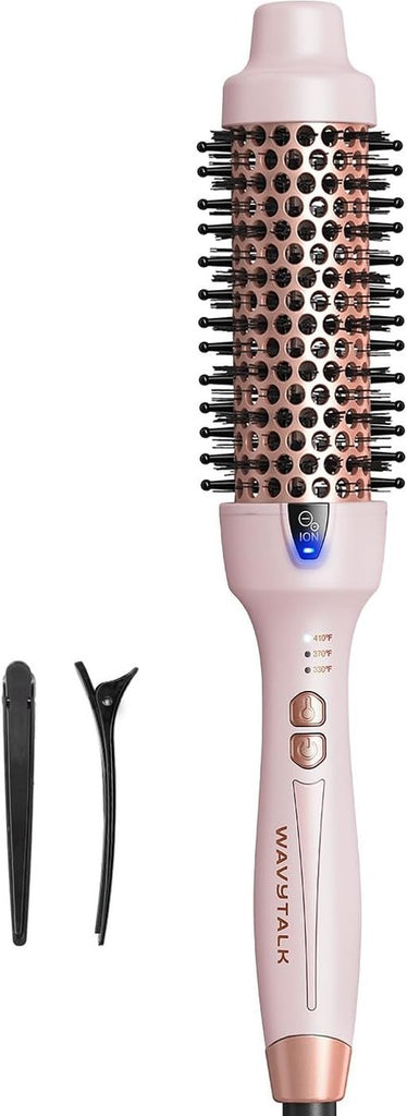 Wavytalk Versión Actualizada Cepillo Térmico, Cepillo Redondo Térmico Express de 1.5 Pulgadas con Iones Negativos Crea Secados de Calidad de Salón, Reducción de Frizz Iónico Hace el Cabello Más