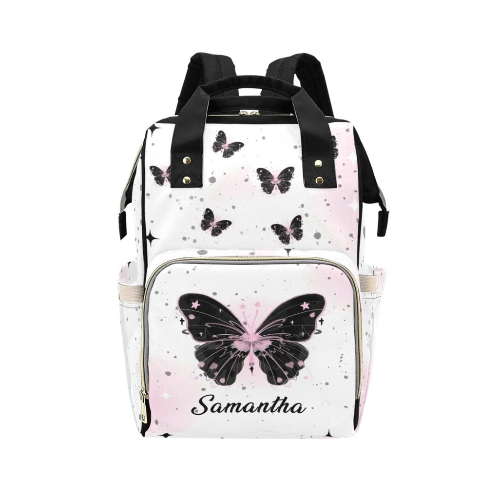 Personalized Baby Diaper Bag Backpack for Women, Custom Name Nursing Mommy Daypack, Diaper Bag for Girls Boys, New Mom G