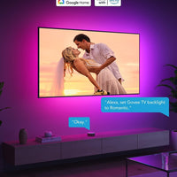 Govee TV LED Backlight Strip, RGBIC Smart LED Backlight for 40-50inch TVs, Music Sync, Wi-Fi Bluetooth & App Control, Works with Alexa & Google Assistant, 77 Scene Modes, Adapter