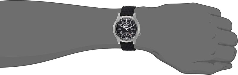 Seiko Men's SNK809 "Seiko 5" Automatic Watch with Black Canvas Strap