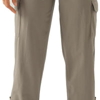 XINGPAOZHE Women's Lightweight Hiking Capri Cargo Pants(Dark Khaki,XL)