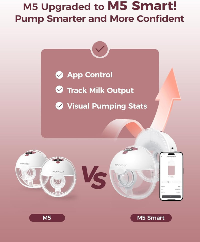 Momcozy M5 Smart APP Controlled Wearable Breast Pump