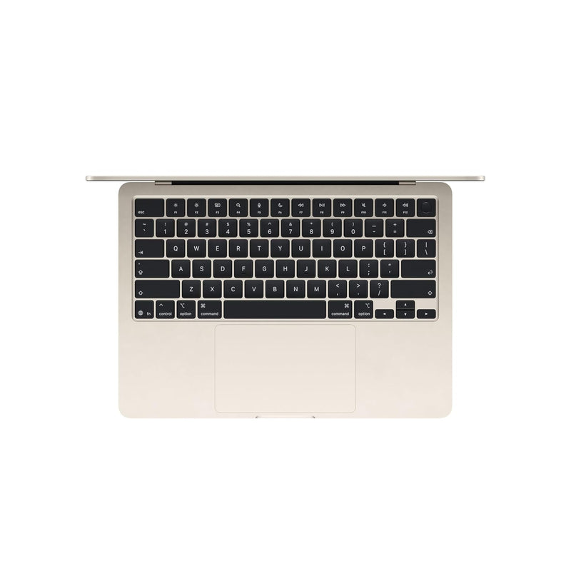 MacBook Air M5 Starlight vista cenital teclado y trackpad
