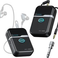 AOKEO AK-680 Wireless In Ear Monitor System,5.8G Professional Stereo IEM Monitoring with Transmitter & Bodypack Receiver