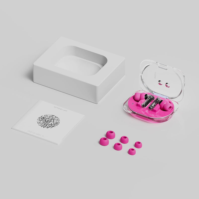 Nothing Ear (3a) Auriculares Bluetooth Cancelación de Ruido 45dB - Rosado