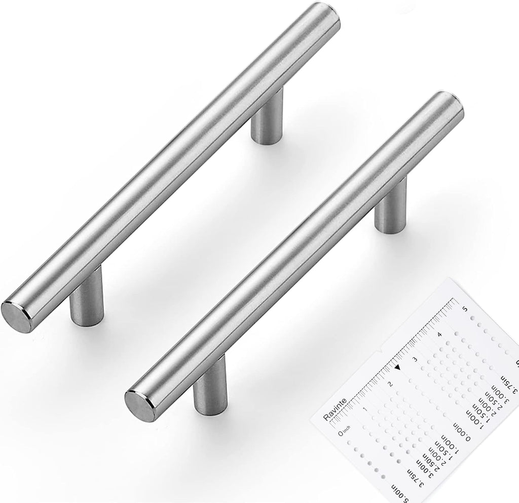 Ravinte Brushed Nickel Cabinet Pulls Cabinet Handles 3-1/2 Inch CC, 24 Pack