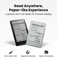XTEINK X4 E-Book Reader (Developer Edition), 4.3" Pocket E-Ink eReader, Physical Page-Turn Buttons, Ultra-Thin 0.23" & 2.72 oz, Magnetic-Ready Design, Distraction-Free Reading, 16GB, Space Black