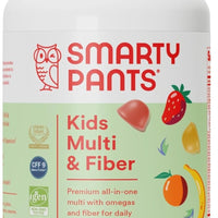 SmartyPants Kids Multivitamin Gummies and Fiber Supplement: Vitamin D3, C, Vitamin B12, B6, A, Zinc, Biotin, Inositol, Fiber Gummies, Three Fruit Flavors, 120 Count (30 Day Supply) - 90 Count (Pack of 1)