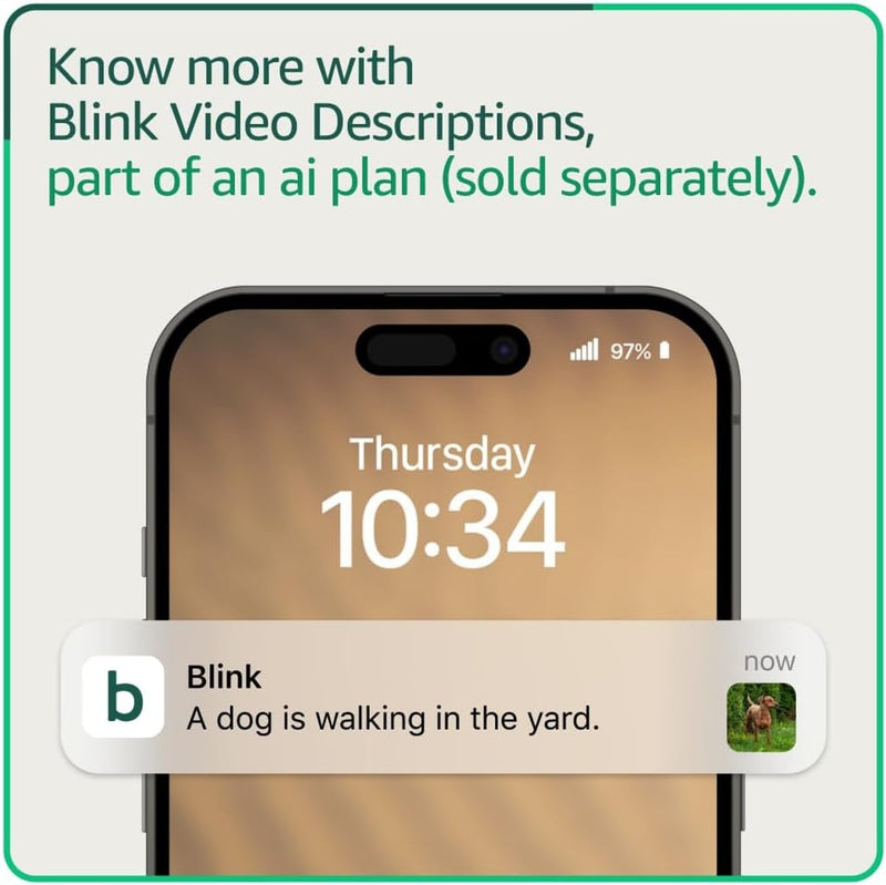 Blink Outdoor 4 – Wireless smart security camera, two-year battery life, 1080p HD day and infrared night live view, two-way talk. Sync Module Core included – 1 camera system