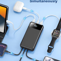 OHOVIV Portable Charger Power Bank 50000mAh,4 Built-in Cables Battery Pack