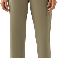 Women's Lightweight Cargo Capri Hiking Pants(Pines Green,M)