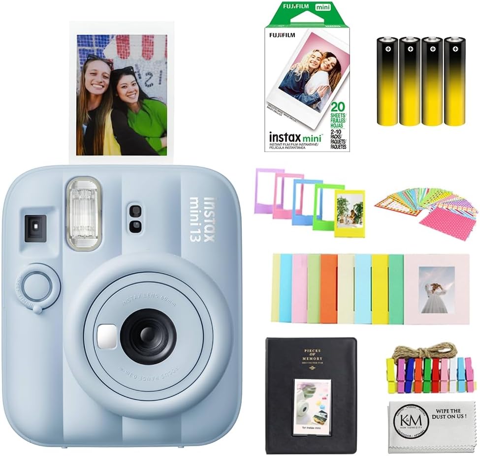 FUJIFILM INSTAX MINI 13 Instant Film Camera | Frost Blue Bundle