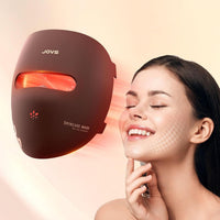JOVS Máscara de terapia de luz roja 3D para cara, 328 LED, cobertura facial completa, 4 modos de luz, máscara facial inalámbrica de terapia de luz LED para el aspecto de arrugas