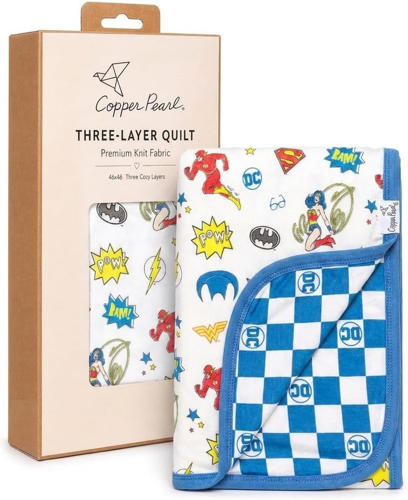 Copper Pearl Jumbo 3-Layer Baby Blanket: Soft Baby Quilts for Boys and Girls   Breathable, Cozy, Toddler Blanket   Baby