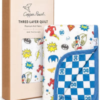 Copper Pearl Jumbo 3-Layer Baby Blanket: Soft Baby Quilts for Boys and Girls   Breathable, Cozy, Toddler Blanket   Baby
