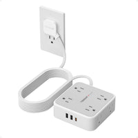 TESSAN Surge Protector Power Strip with 900J Surge Protection, 15 Ft, Grey