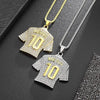 Soccer Jersey 10 Necklace, Number 10 Soccer Jersey Pendant Necklace, Titanium Steel Necklace Pendant, Football Gifts for Miami Fans