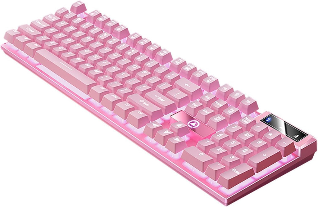 Lovskoo Wired Floating Mechanical RGB Backlit Gaming Keyboard