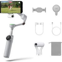 Insta360 Flow 2 Pro - Stone Grey — Estabilizador gimbal para celular con IA