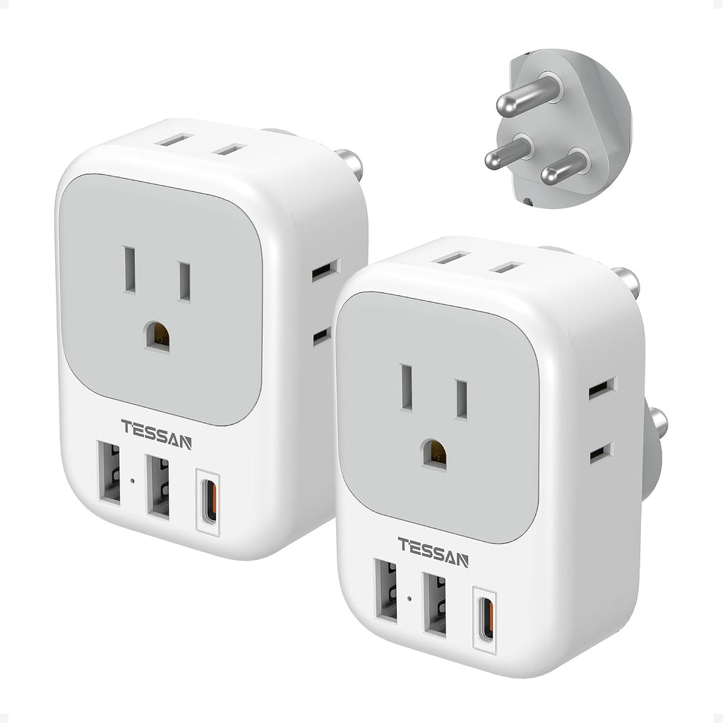 TESSAN Type M Adapter for South Africa, PD 20W 2 Pack