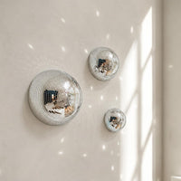 3pcs Disco Ball Wall Decor 8/6/4 Inch Half Disco Ball Funky Decor for Party