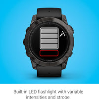 Garmin epix Pro (Gen 2) Sapphire Edition, 51mm, High Performance Smartwatch, Advanced Training Technology, Built-in Flashlight, Black