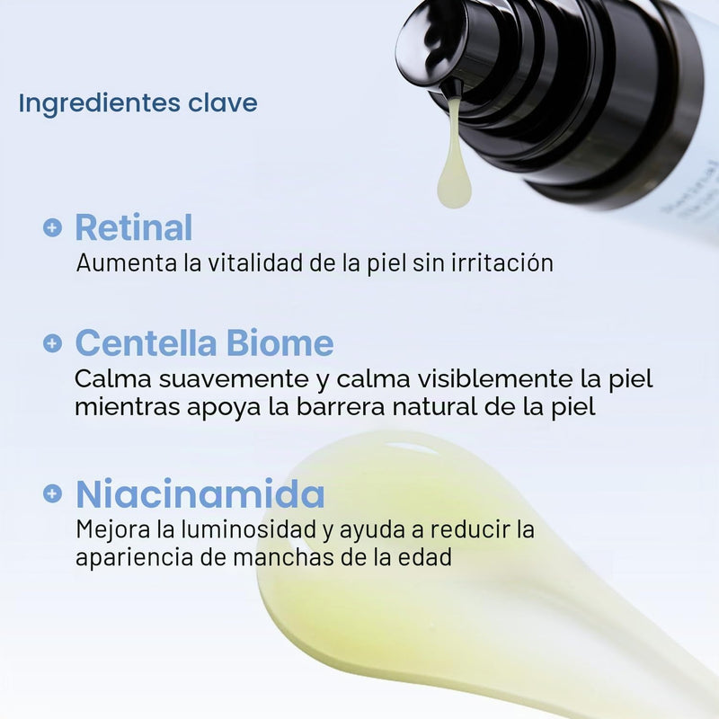 MEDITHERAPY Retinal Skin Booster Serum - Retinaldehído no irritante para principiantes para cara y cuerpo - Minimizador de poros de retinol antienvejecimiento para piel propensa a imperfecciones