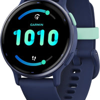 Garmin vívoactive 5, Health and Fitness GPS Smartwatch, AMOLED Display, Up to 11 Days of Battery, Navy - Navy