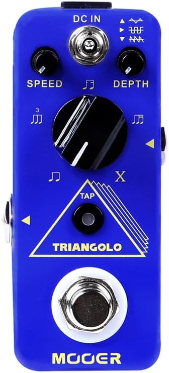 MOOER TRIANGOLO Guitar Micro Tremolo Pedal with 3 Selectable Wave Forms, 5 Different Sub Division Values, Guitar Gigging