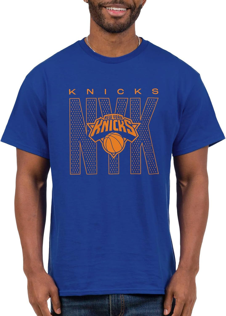 Junk Food NBA - New York Knicks City Mesh Adult SS T-Shirt Royal Blue