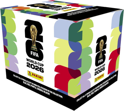 Panini Caja de cromos Panini de la Copa Mundial de la FIFA 2026 – 50 paquetes de cromos | Edición paralela naranja exclusiva de Amazon