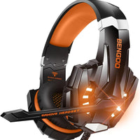 BENGOO G9000 Stereo Gaming Headset for PS4, PC, Xbox One Controller, Noise Cancelling Over Ear Headphones with Mic, LED