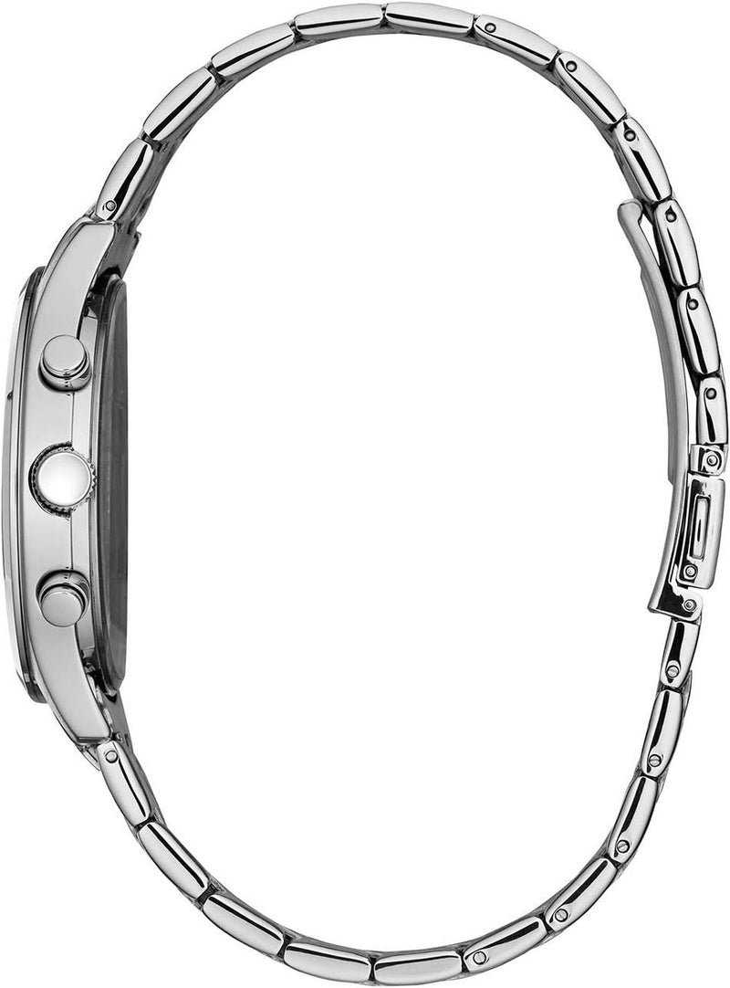 Caravelle by Bulova Men's Dress Quartz Silver Tone Stainless Steel Watch, Black Dial Style: 43B158