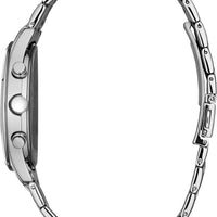 Caravelle by Bulova Men's Dress Quartz Silver Tone Stainless Steel Watch, Black Dial Style: 43B158