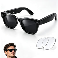 Coucur AI Smart Glasses with Camera,Bluetooth Camera Glasses for Men Women