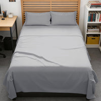 Full XL Sheets - 4 Piece Full XL Sheet Set - Cool & Breathable - Steel Blue