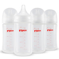 Pigeon PP Wide Neck Anti-Colic Nursing Bottle, 8.1 oz, 4-Pack