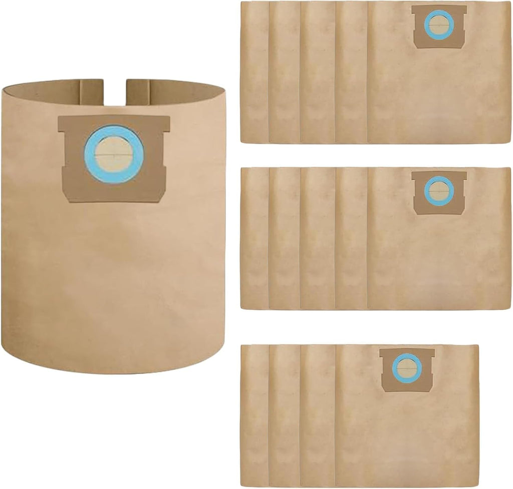 DXVA19-4104 Vacuum Bags for Dewalt 5-8 Gallon Wet/Dry Vacuums, 15 Pack