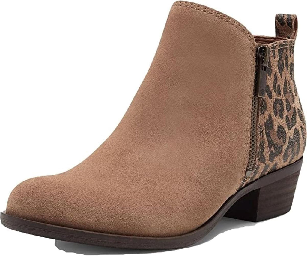 Lucky Brand Women's Basel Ankle Bootie, Distressed Natural, 8.5 W US