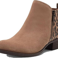 Lucky Brand Women's Basel Ankle Bootie, Distressed Natural, 8.5 W US