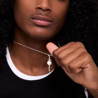 MATEO New York Sterling Silver Sword in Pearl Necklace