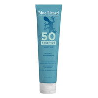 Blue Lizard Sensitive Mineral SPF 50 Sunscreen Lotion, 100% Mineral Sunscreen, UVA/UVB Protection, Infused with organic